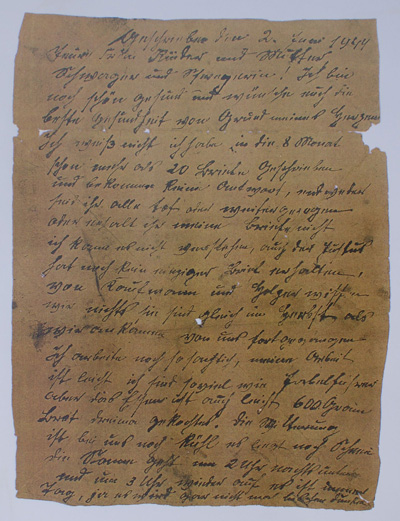 Bild der Seite des nachfolgend abgeschriebenen Briefes von 1944